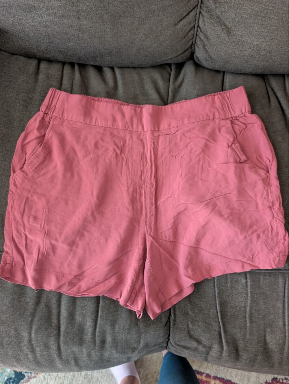 Nine West Rose Pink High-Waist Relaxed Shorts